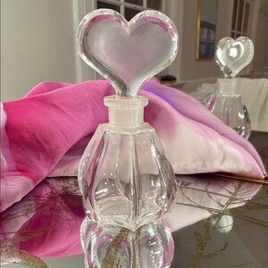 Heart-Shaped Lead Crystal Perfume Bottle